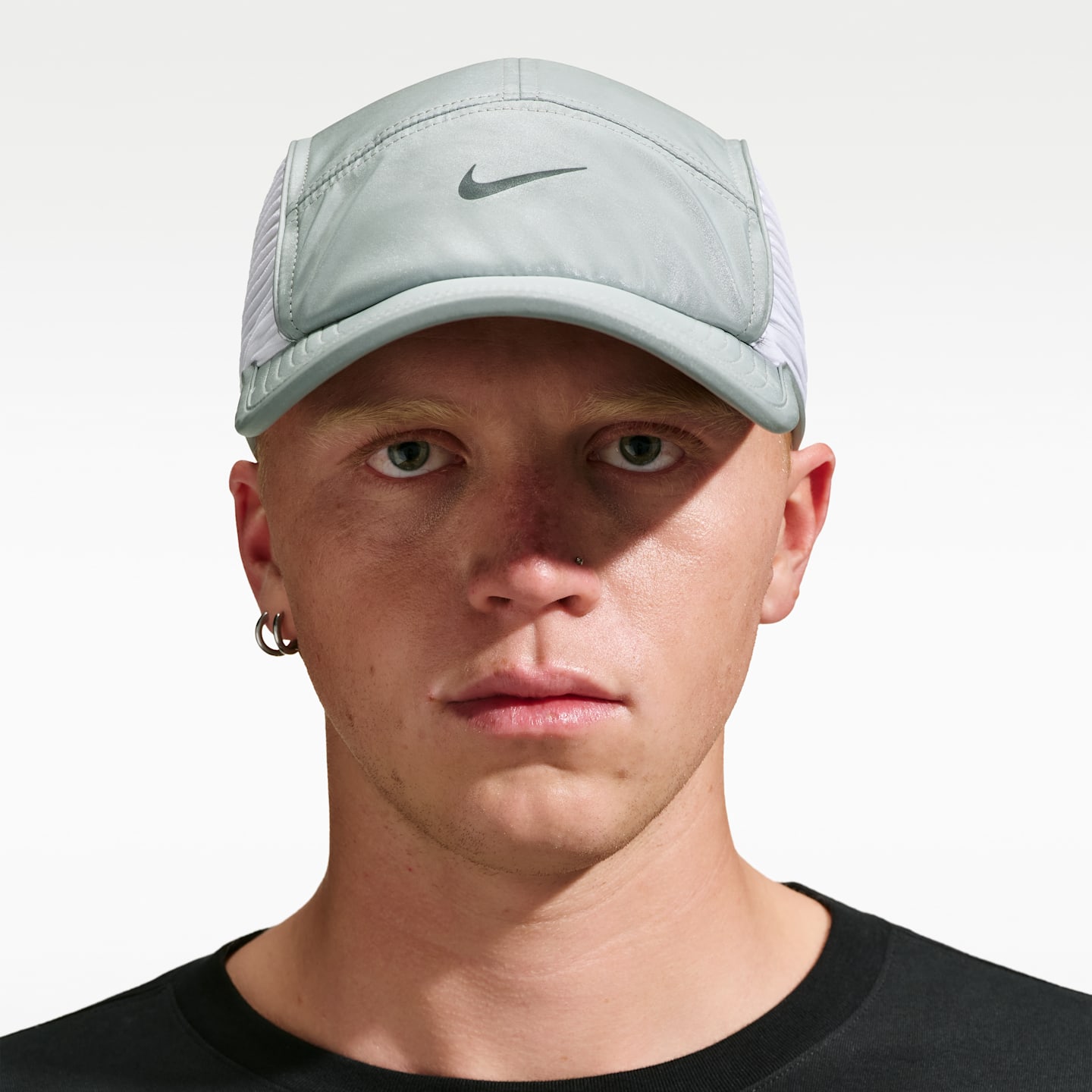 Мужская кепка Nike Fly Dri-FIT ADV Unstructured Running, цвет: Серый / Белый — фото 3