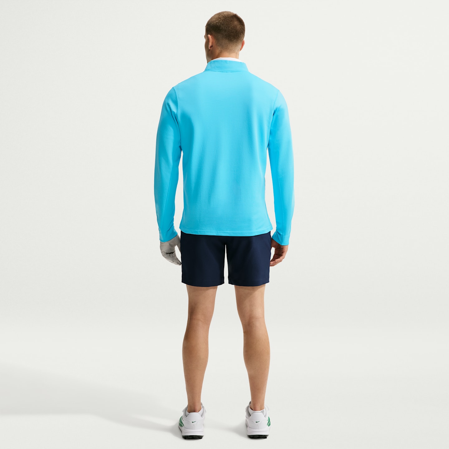 Мужской топ для гольфа Nike Velocity Therma-FIT на молнии 1/2, цвет: Синий / Белый — фото 5