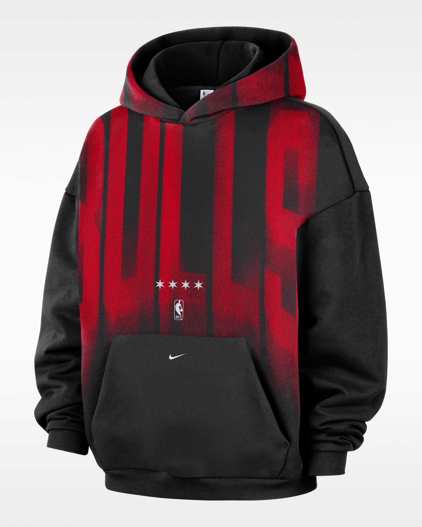 Мужское худи Nike Chicago Bulls Standard Issue Therma-FIT Fleece Basketball, цвет: Чёрный / Белый — фото 4