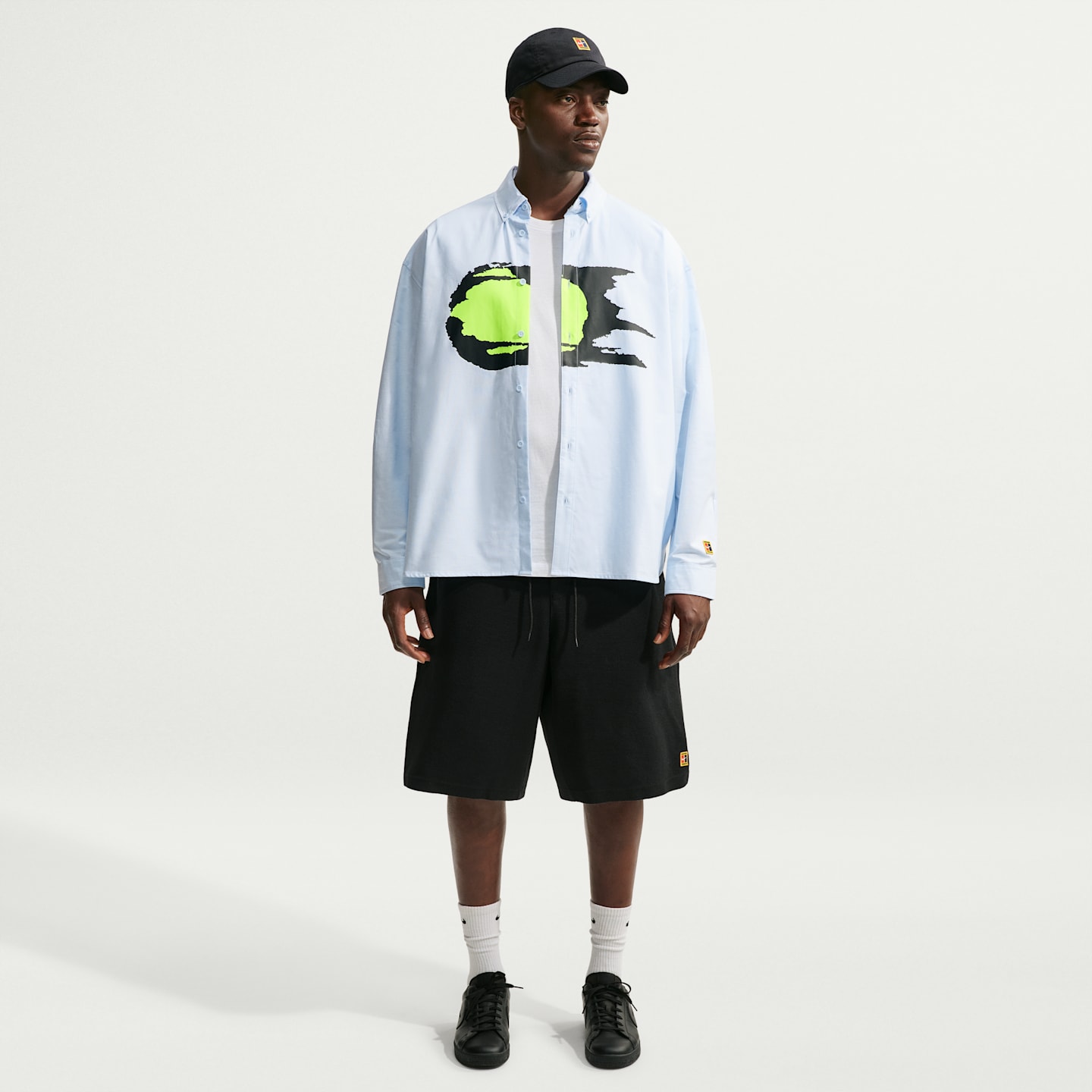 Мужская оксфордская рубашка с длинным рукавом Nike Club Rules, цвет: Синий — фото 4