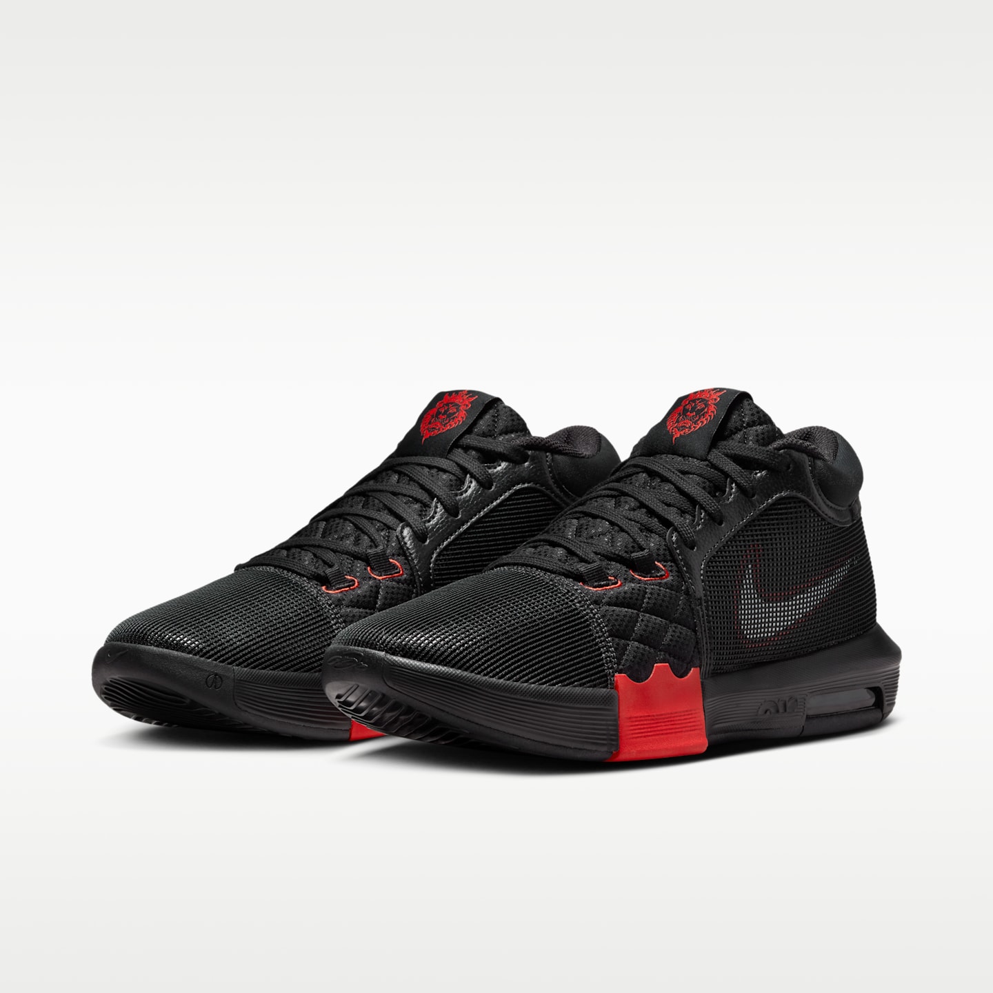 Женские кроссовки Nike LeBron Witness 8 Basketball, цвет: Чёрный / Красный — фото 5