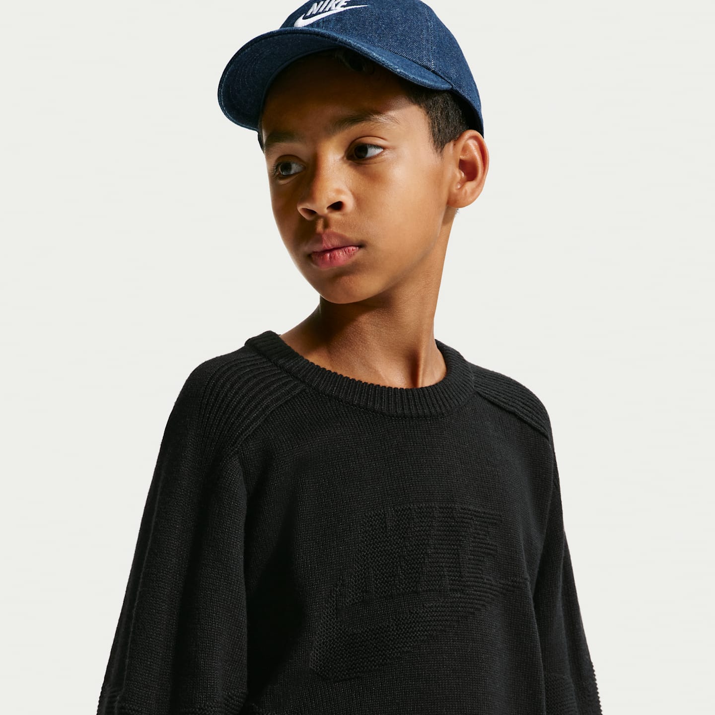 Детский свитер Nike Sportswear Crew-Neck, цвет: Чёрный — фото 3