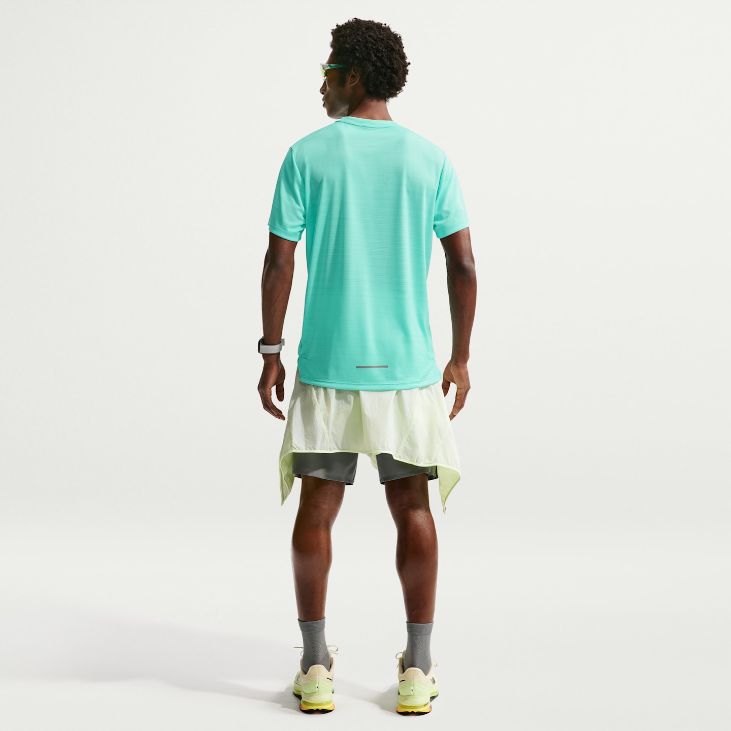 Мужская футболка Nike Miler Dri-FIT Short-Sleeve, цвет: Бирюзовый — фото 5