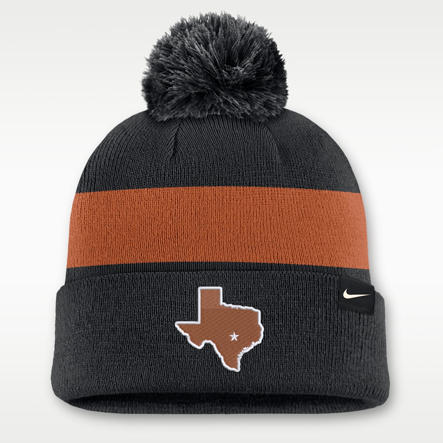 Мужская шапка-бини с отворотом Nike Texas Peak, цвет: Чёрный — фото 2