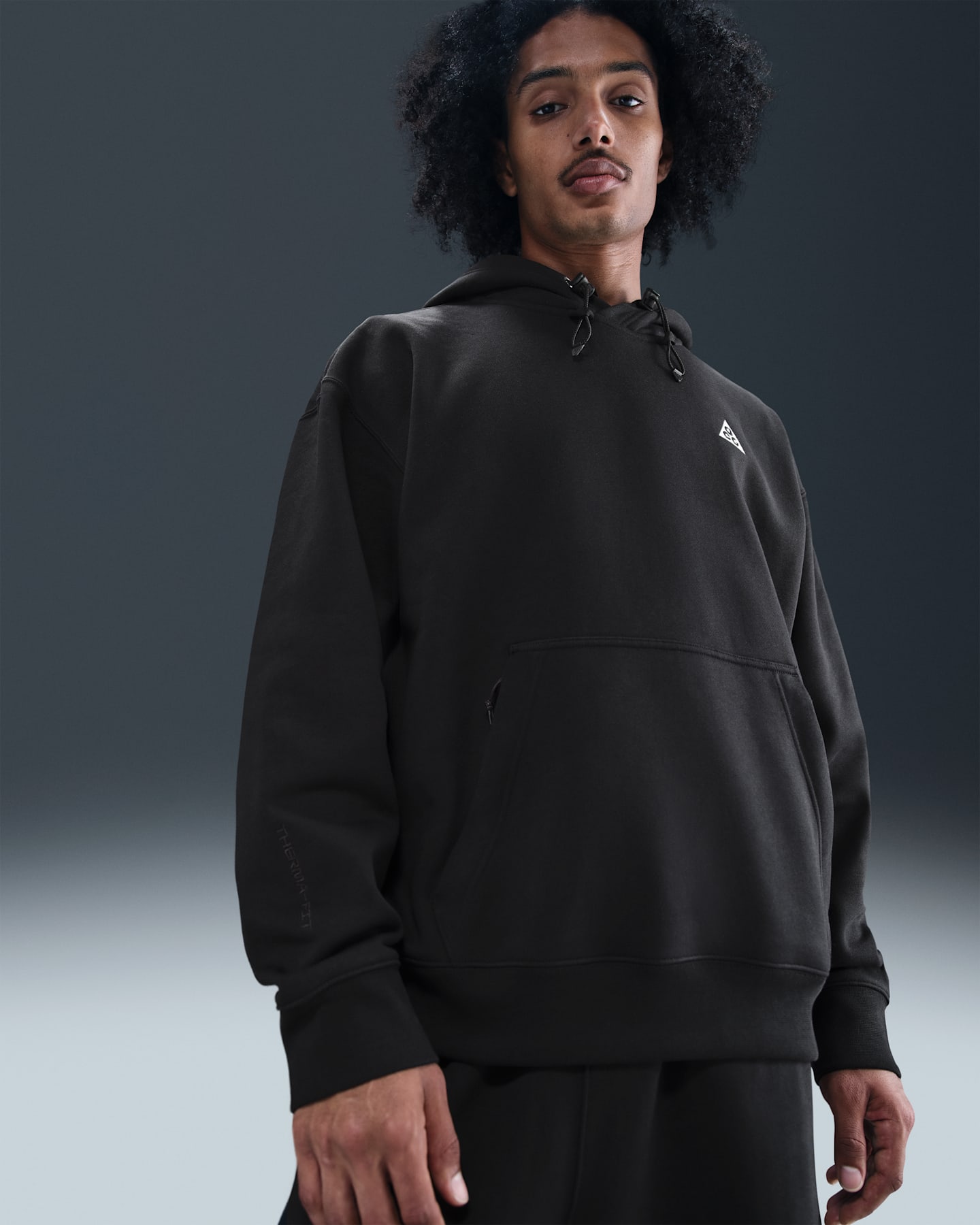 Худи Nike ACG "Tuff Fleece, цвет: Чёрный / Антрацитовый — фото 8