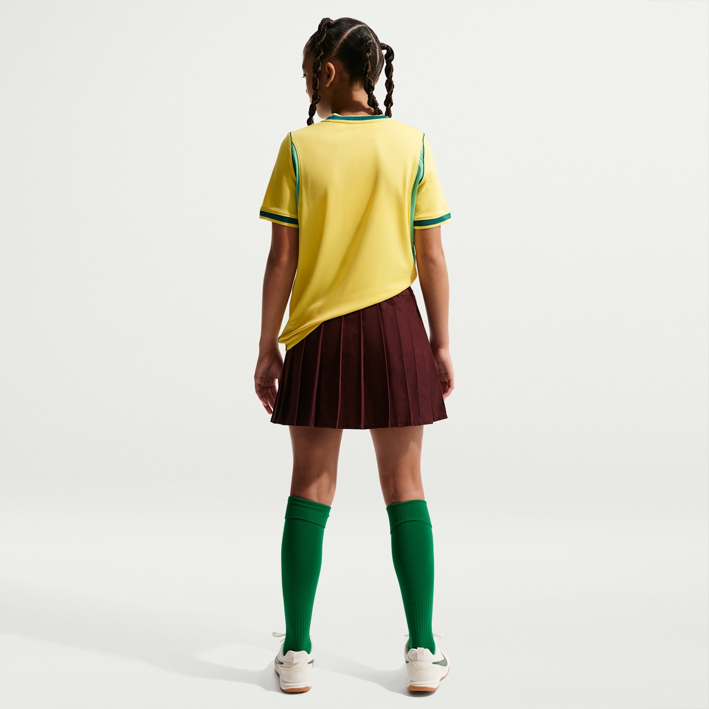 Детский топ Nike Brazil National Team 2026 Stadium Home Big Kids' Dri-FIT Soccer Jersey, цвет: Бирюзовый — фото 5