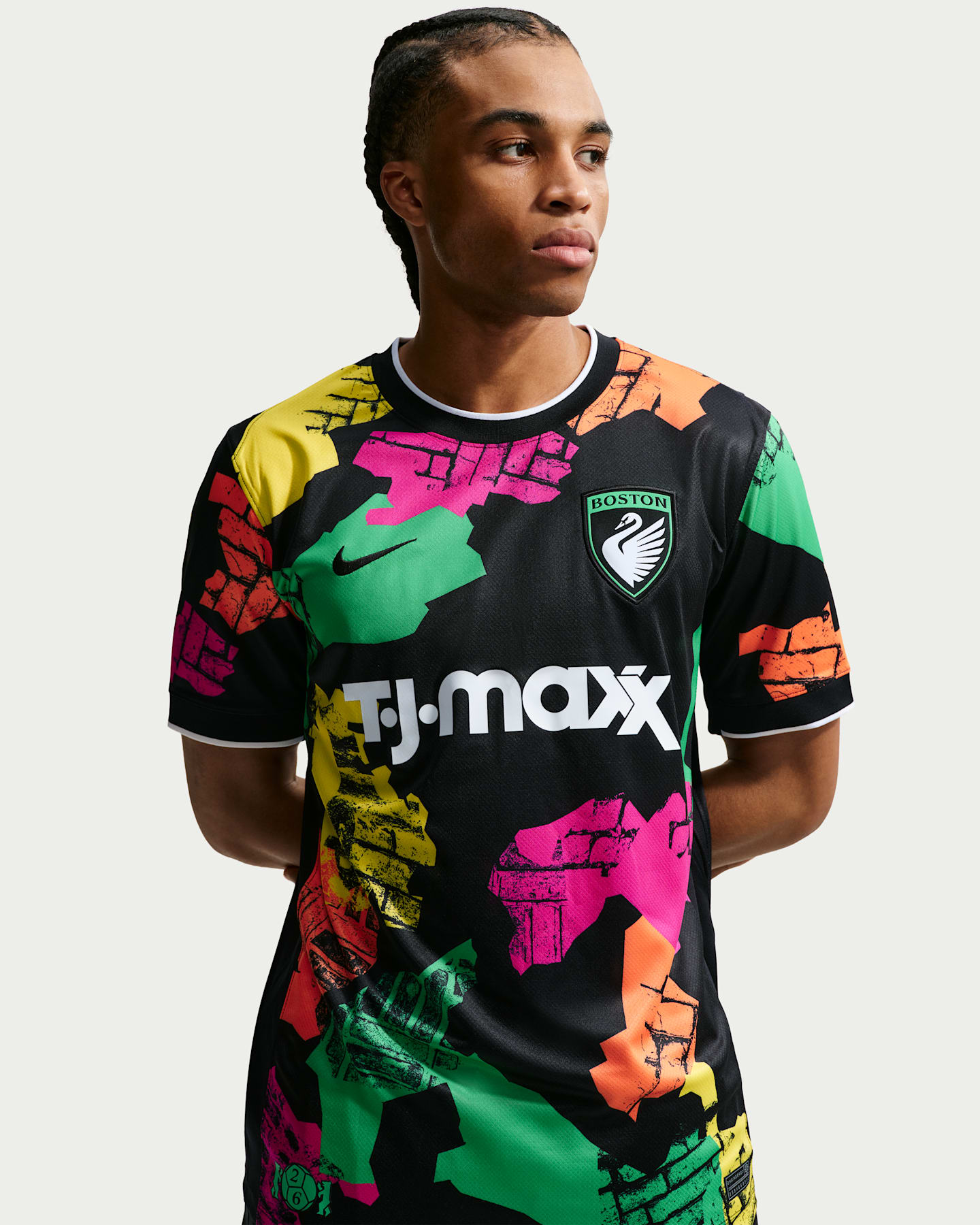 Мужской топ Nike Boston Legacy Stadium Edition Dri-FIT Replica Jersey, цвет: Чёрный — фото 6