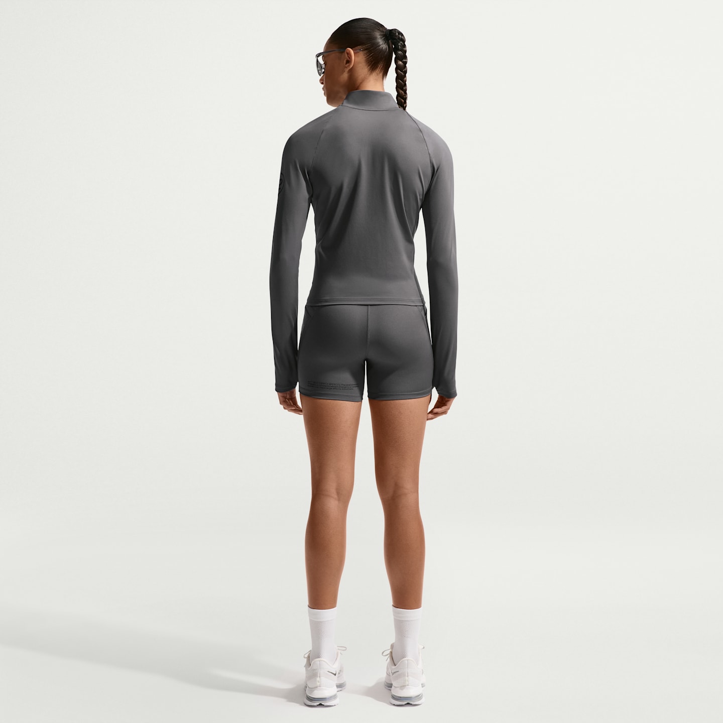 Женский топ Nike Swift Dri-FIT Full-Zip Mid-Layer Running Top, цвет: Средний пепельный — фото 5