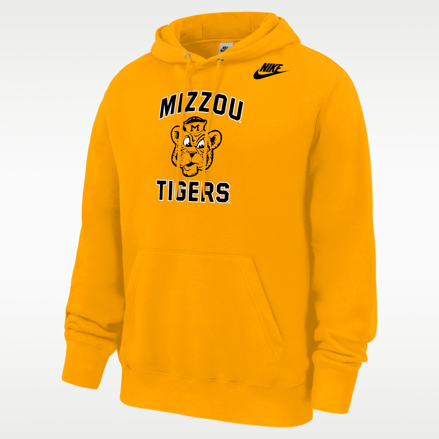 Мужское худи Nike Missouri Tigers Club Football Fleece Pullover, цвет: Золотой — фото 1