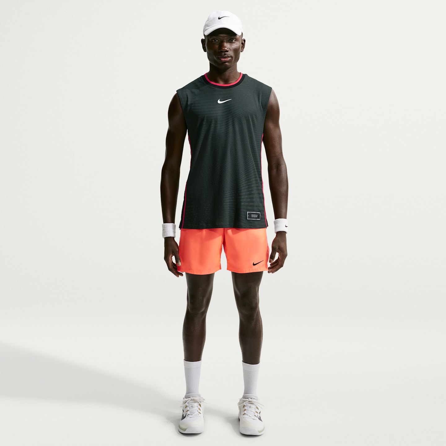 Мужской топ Nike NikeCourt Slam Aero-FIT Tennis, цвет: Чёрный еловый / Белый — фото 4