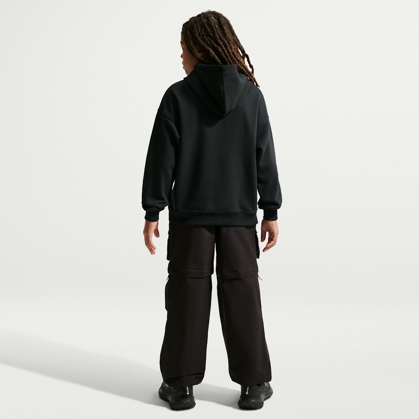 Детское флисовое худи Nike ACG, цвет: Чёрный / Оранжевый — фото 5