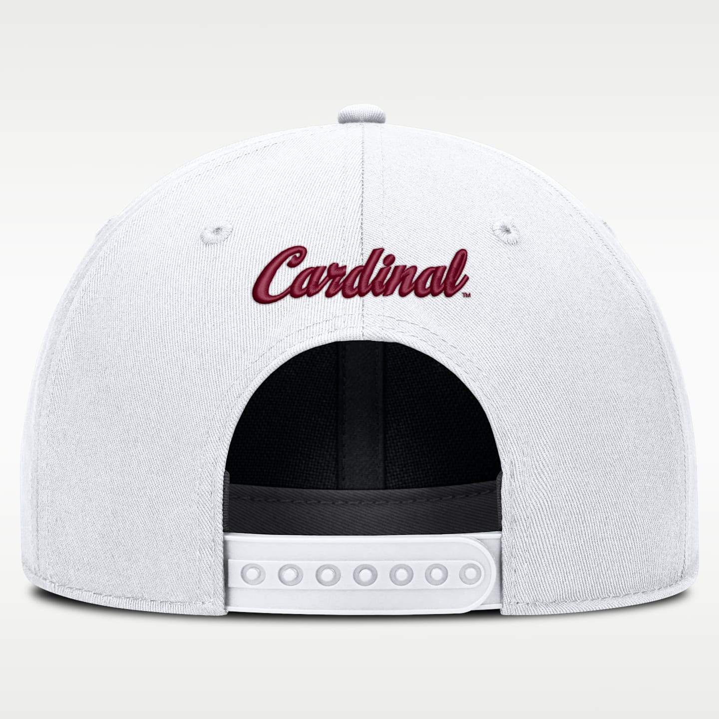 Мужская регулируемая кепка Nike Stanford Legacy Letter & Location Rise A-Frame Dri-FIT, цвет: Белый / Малиновый — фото 2