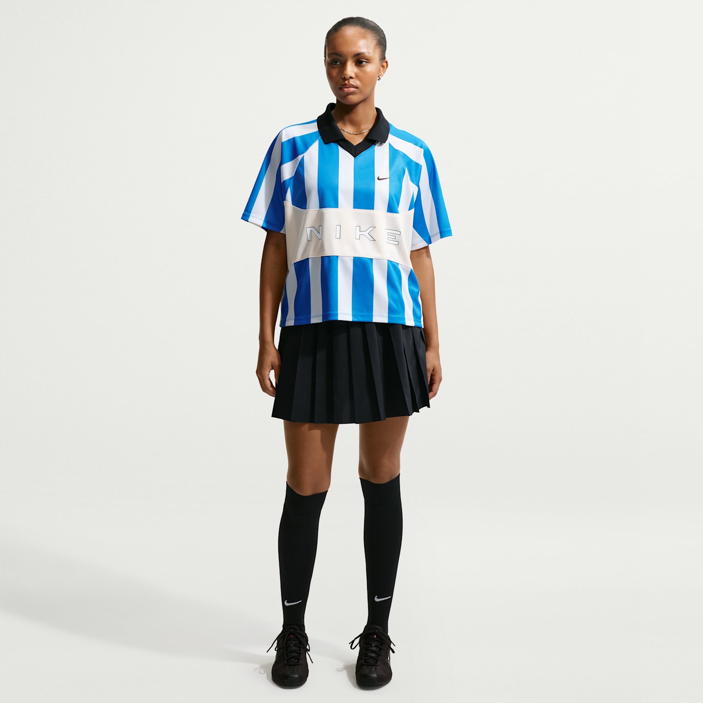 Женская юбка Nike Sportswear Pleated Skirt (Plus Size), цвет: Чёрный — фото 1