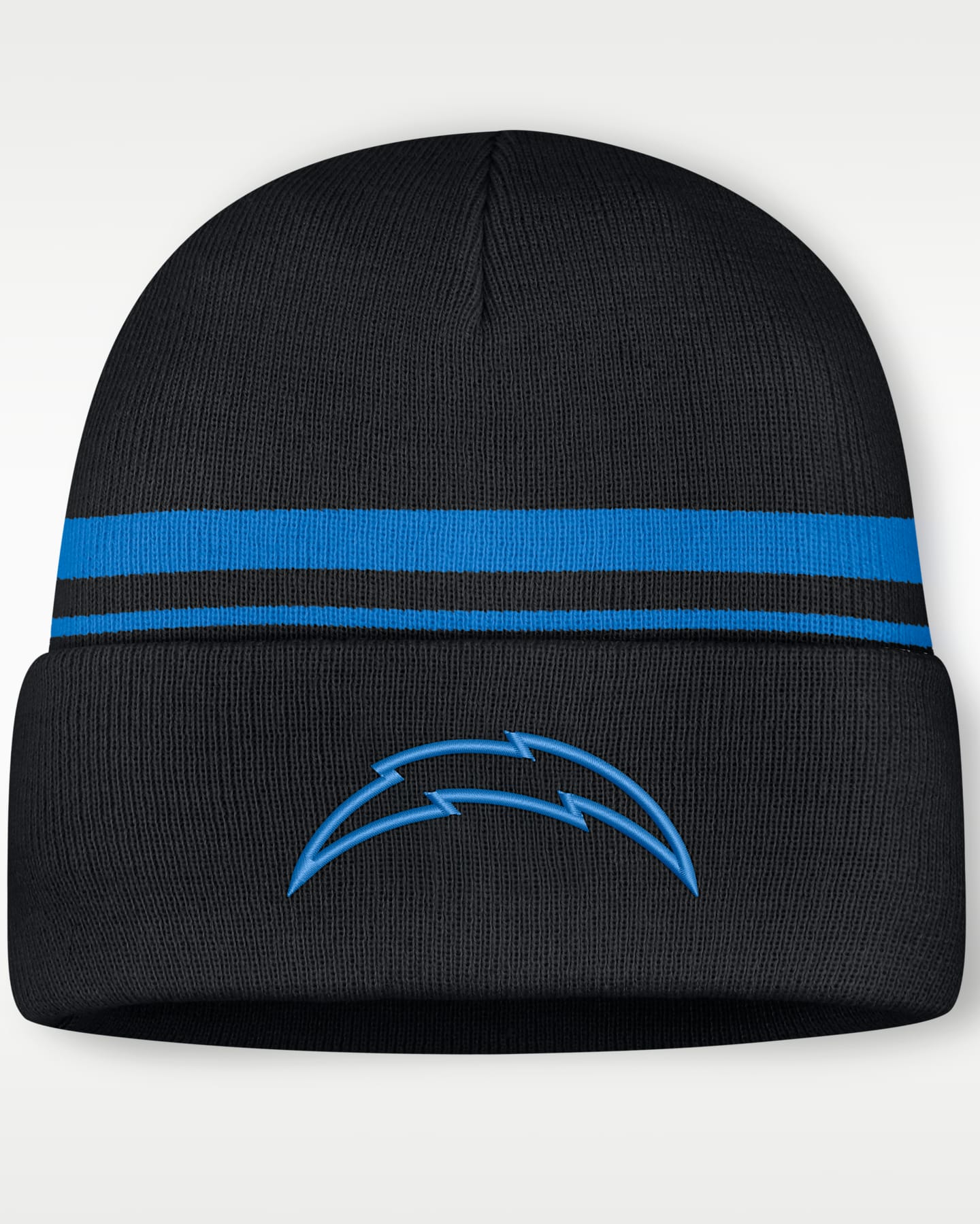 Мужская шапка-бини Nike NFL Los Angeles Chargers Primetime Utility с отворотом, цвет: Чёрный — фото 3