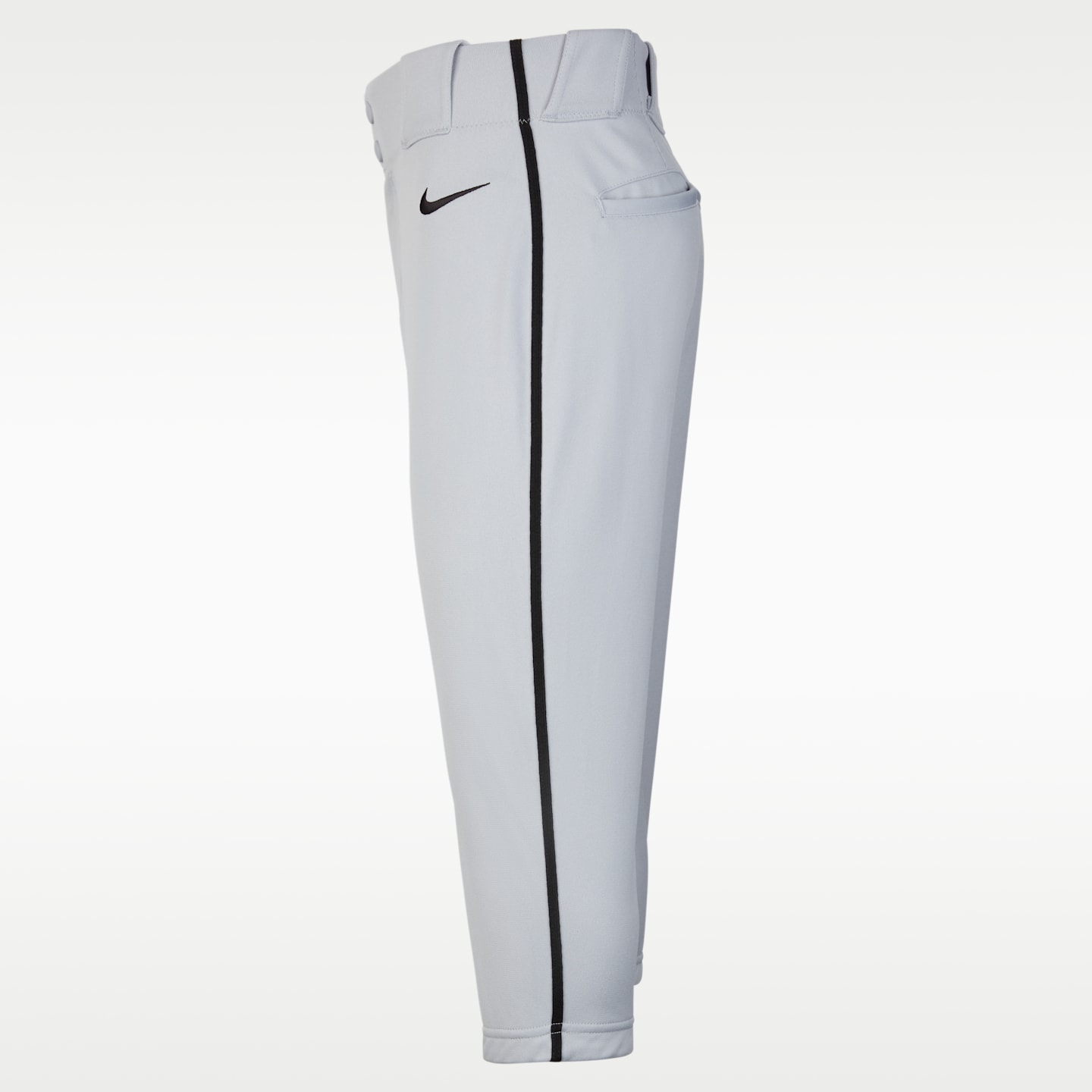 Детские бейсбольные брюки Nike Vapor Select 2 с высокой посадкой и кантом, цвет: Волчий серый / Чёрный — фото 3