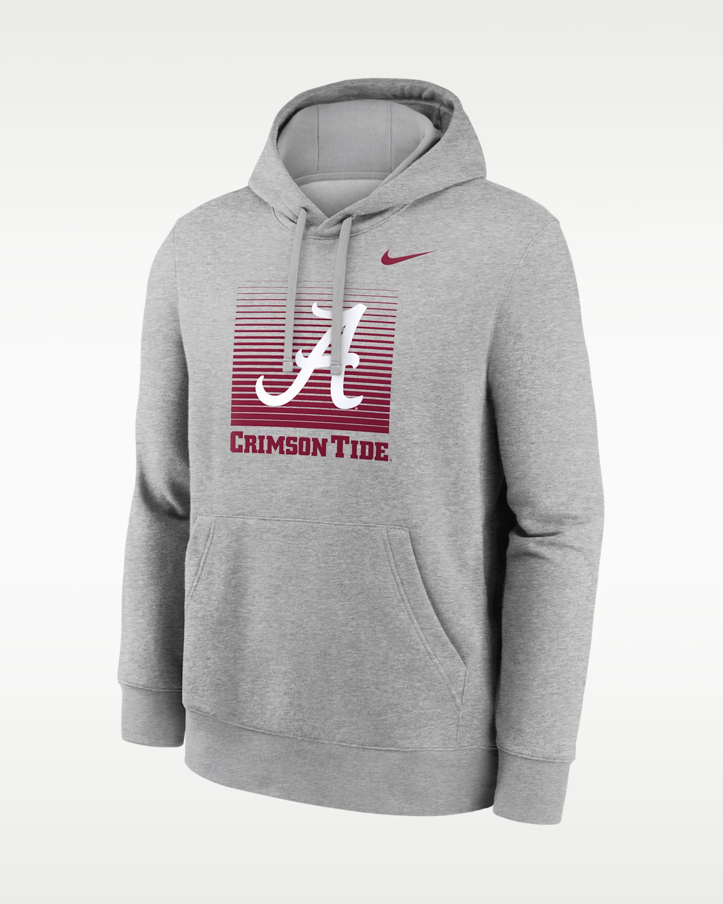 Мужские худи Alabama Primetime Nike College Pullover, цвет: Серый меланжевый — фото 3