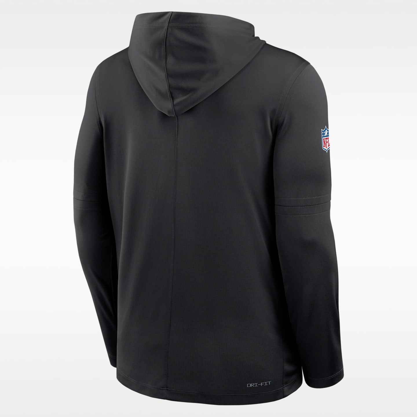 Мужской лонгслив с капюшоном Nike Detroit Lions Sideline Dri-FIT NFL, цвет: Чёрный — фото 2