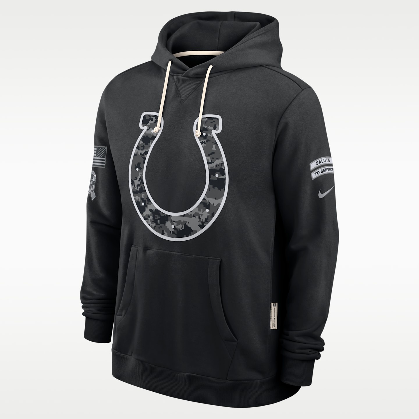 Мужское худи Nike Indianapolis Colts Salute to Service Sideline Dri-FIT NFL, цвет: Чёрный — фото 1
