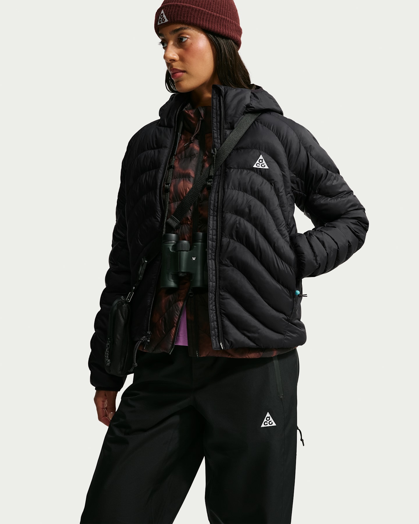 Женская куртка с капюшоном Nike ACG Lava Flow Therma-FIT ADV, цвет: Чёрный / Снежный белый — фото 10