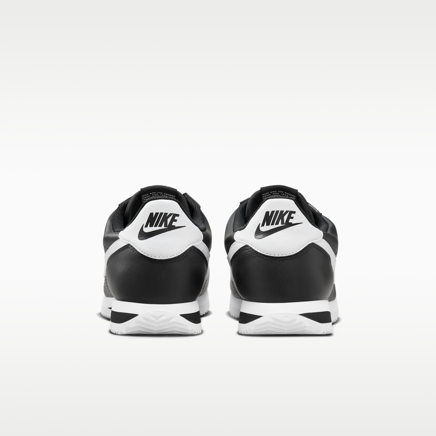 Мужские кроссовки Nike Cortez Leather, цвет: Чёрный / Белый — фото 6