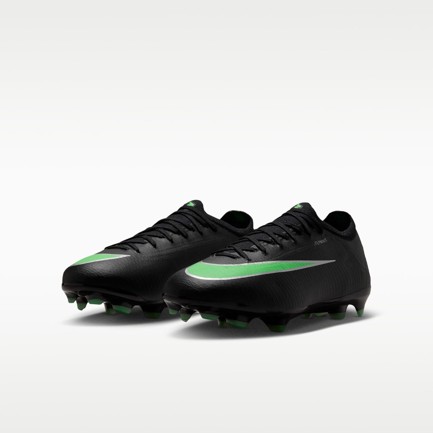 Детские бутсы Nike Jr. Mercurial Vapor 17 Pro Firm-Ground Low-Top Soccer Cleats, цвет: Чёрный / Зелёный — фото 5