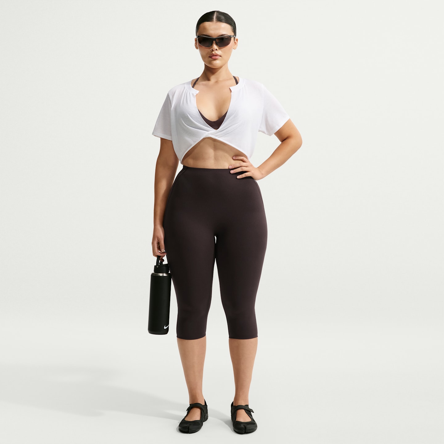 Женские легинсы NikeSKIMS Studio Stretch, цвет: Кофейный — фото 7