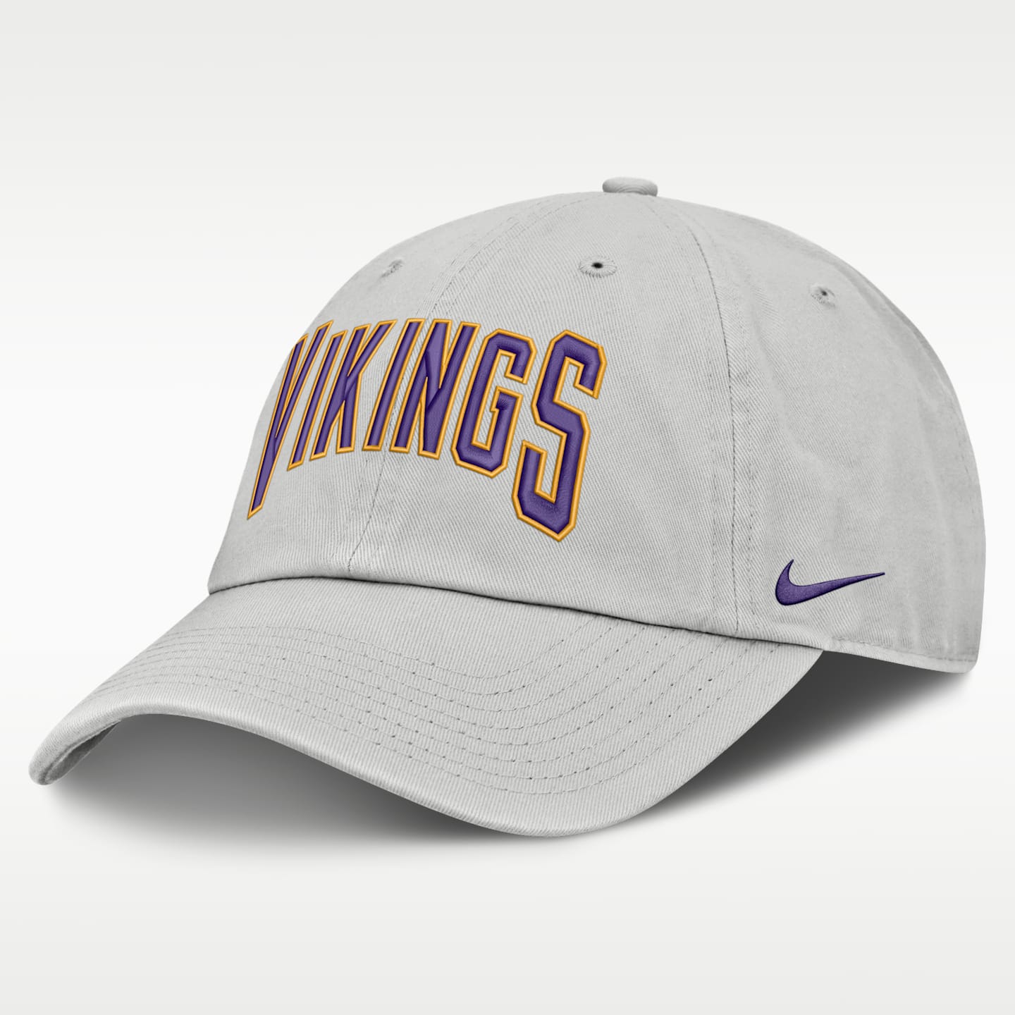 Мужская кепка Nike NFL Minnesota Vikings Primetime Club Arched, цвет: Серый — фото 1