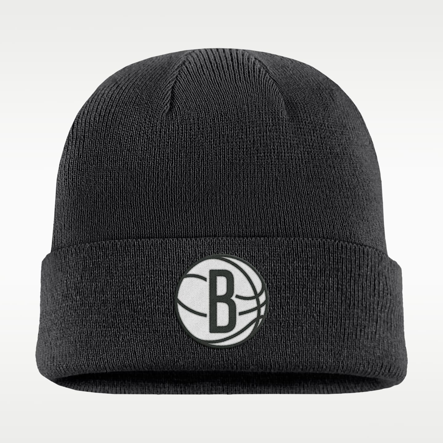 Женская шапка Nike Brooklyn Nets Peak Hardwood Classics Beanie, цвет: Чёрный