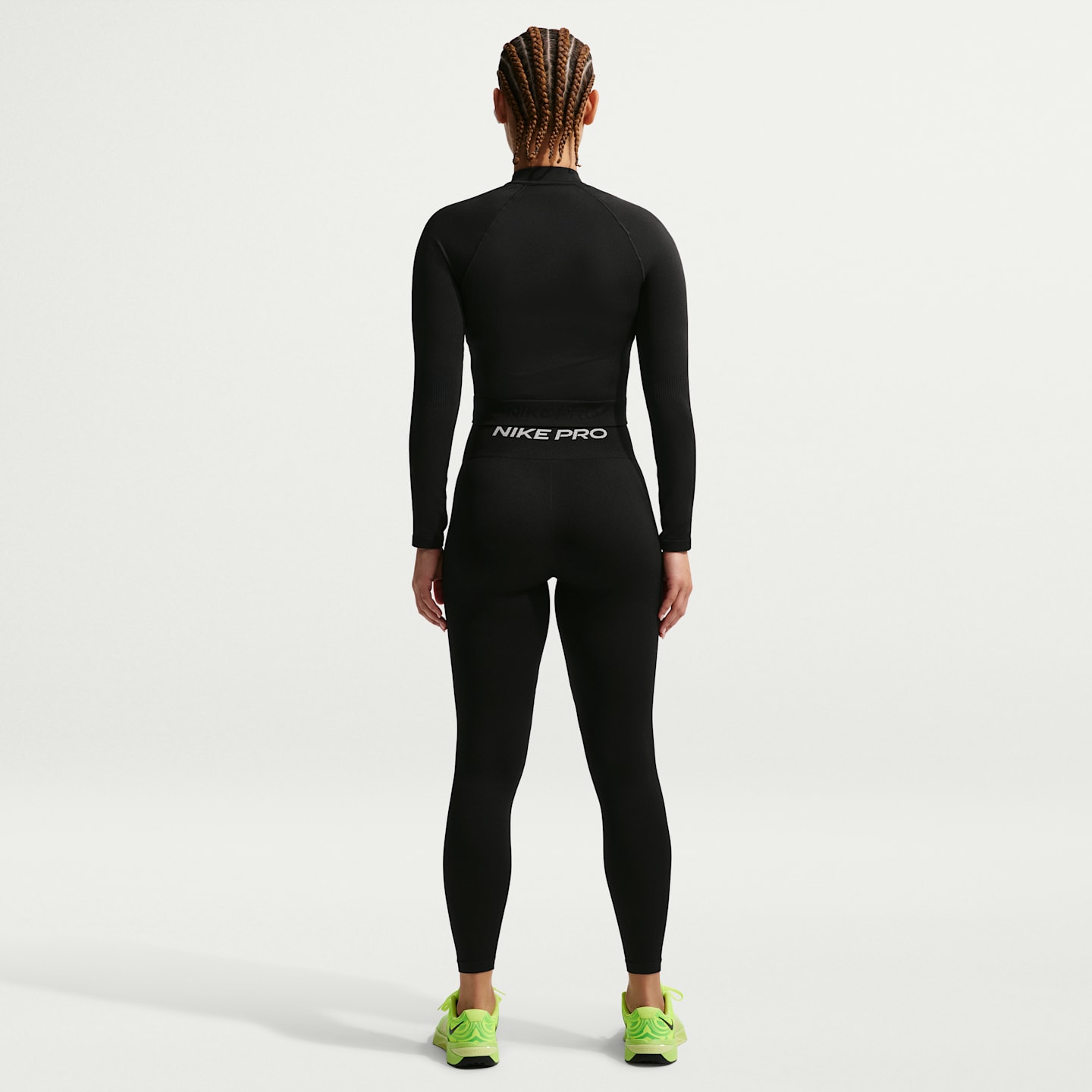 Женский топ Nike Pro Seamless Full-Zip Training Top, цвет: Чёрный — фото 5