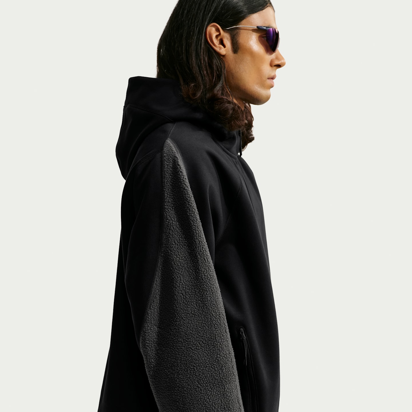 Мужское худи на молнии Nike Tech Boreas Therma-FIT, цвет: Чёрный / Антрацитовый — фото 3