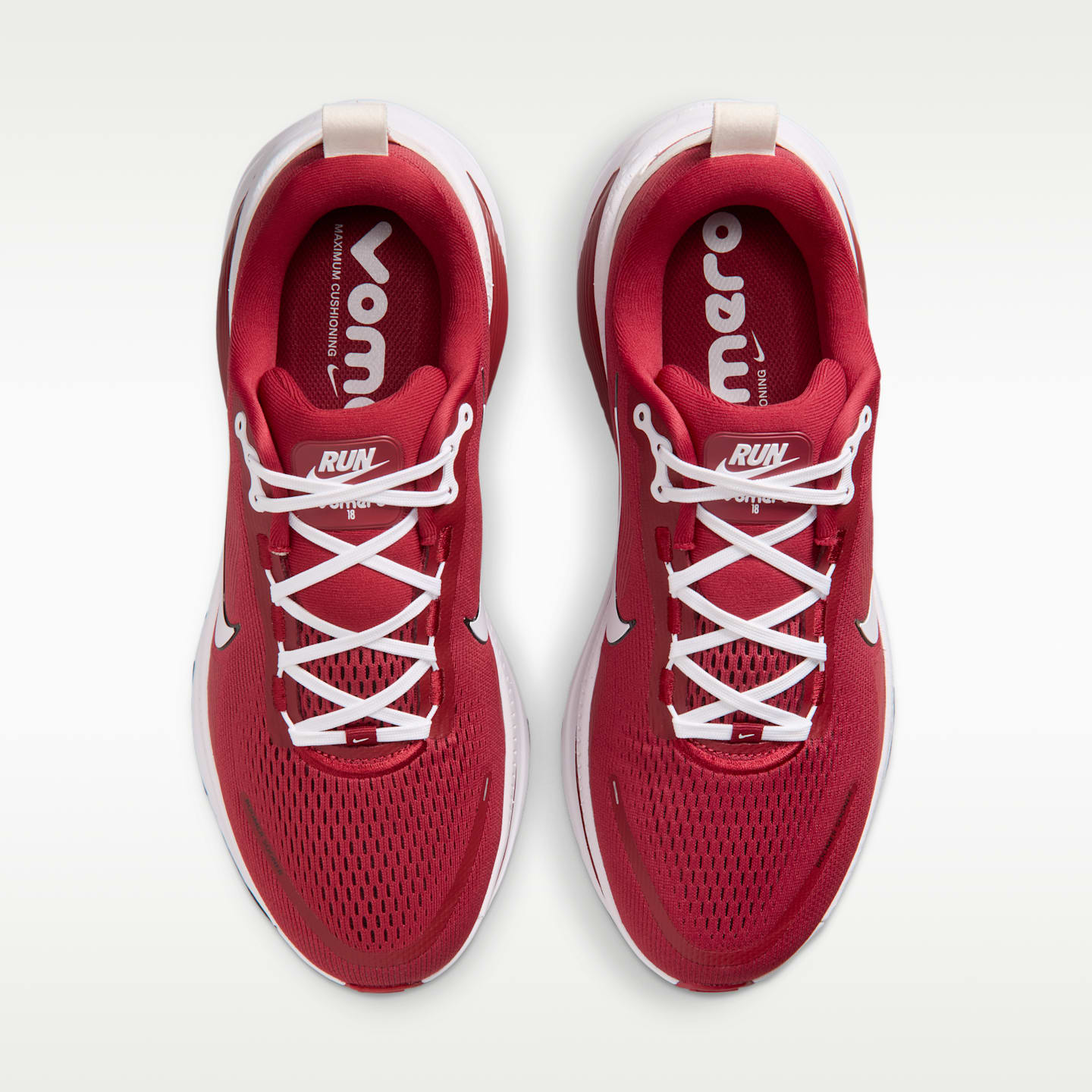Мужские кроссовки Nike College Vomero 18 (Oklahoma) Road Running, цвет: Малиновый / Чёрный — фото 4