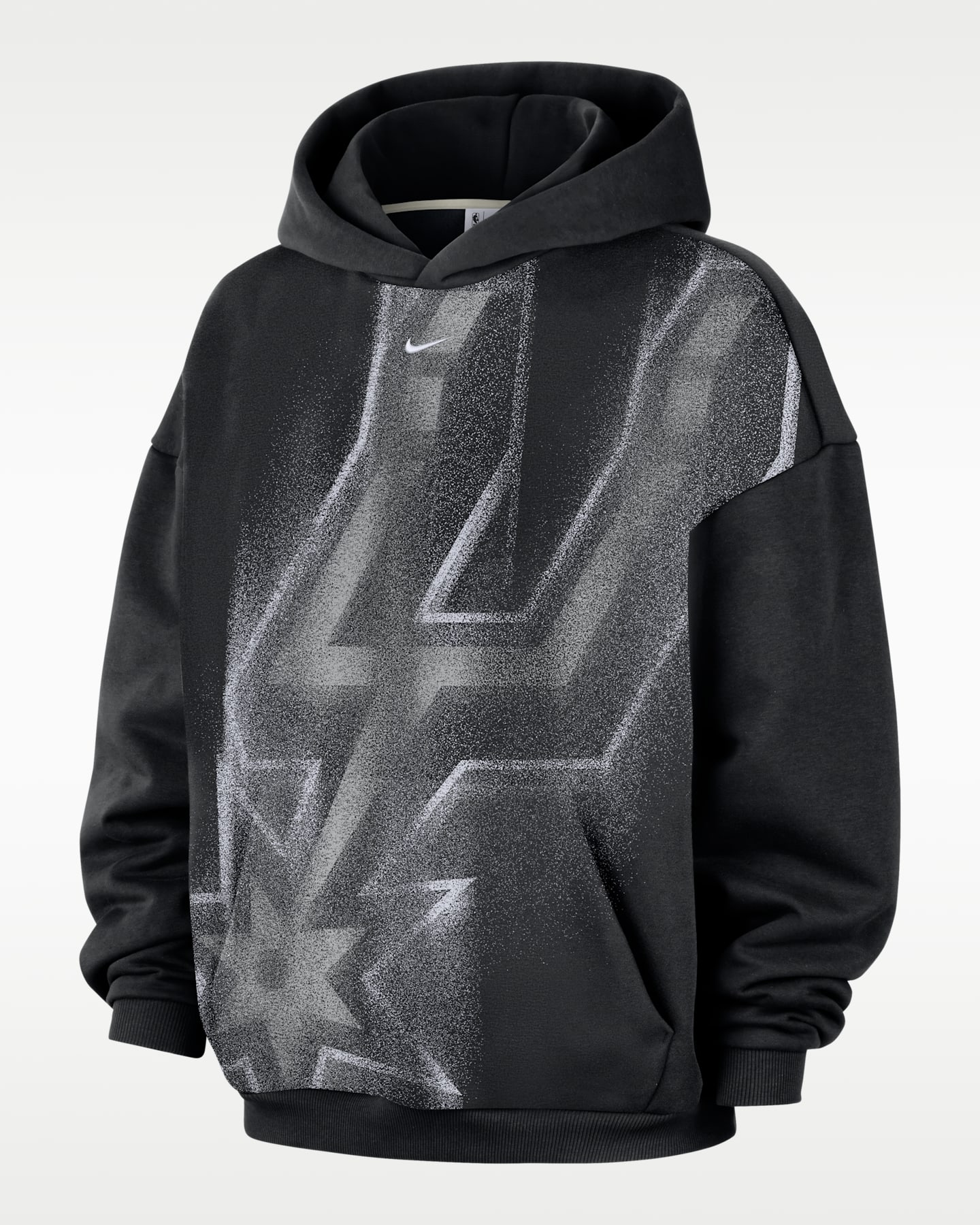 Мужское худи Nike San Antonio Spurs Standard Issue NBA Fleece Basketball, цвет: Чёрный / Белый — фото 4