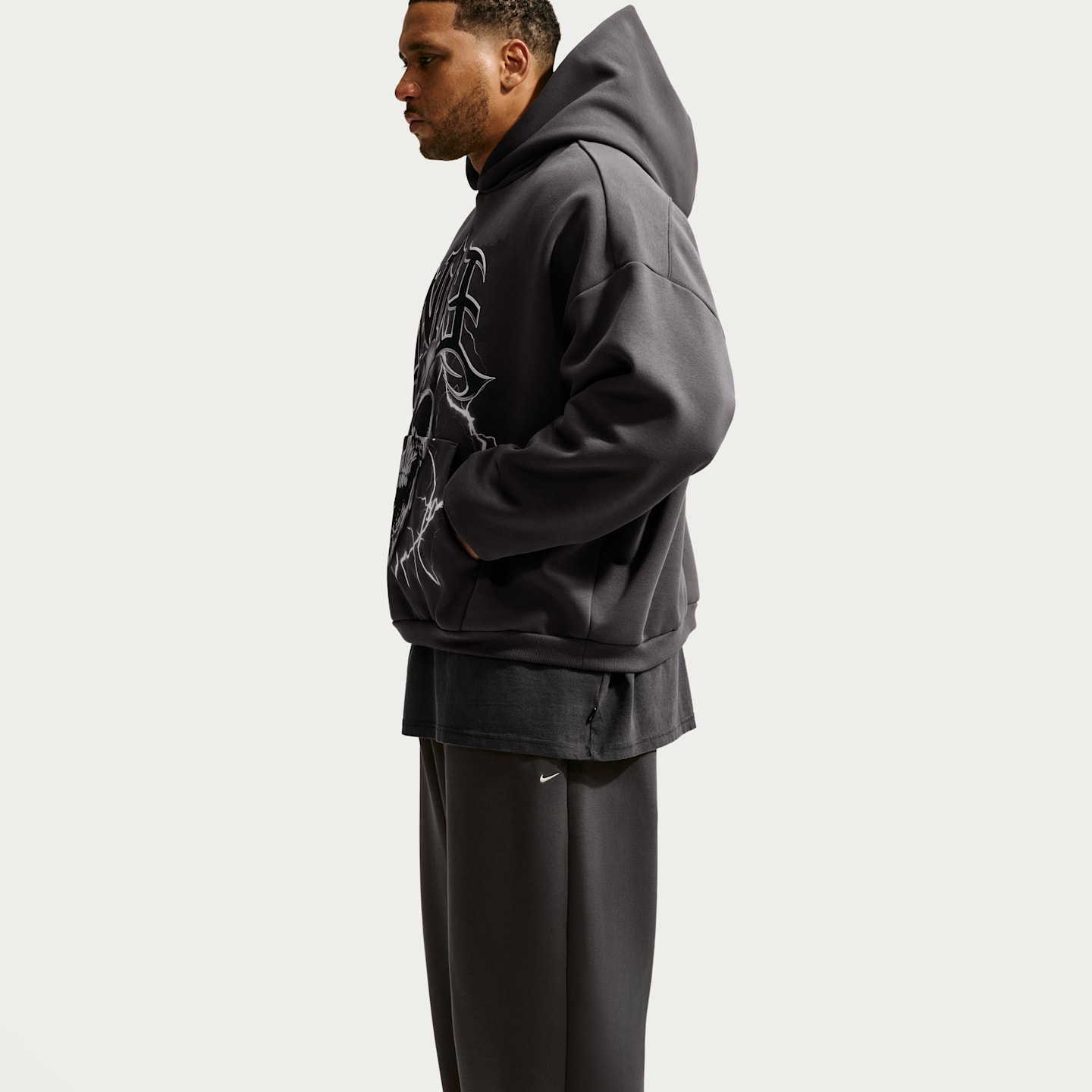 Мужские баскетбольные брюки Nike Standard Issue с начёсом, цвет: Антрацитовый / Белый — фото 9