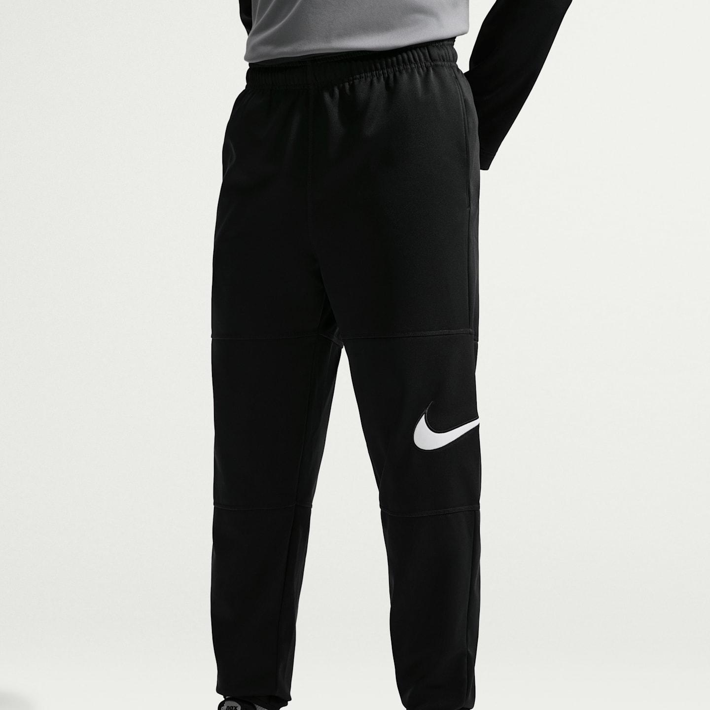 Мужские футбольные трикотажные брюки Nike Premier, цвет: Чёрный / Белый — фото 2