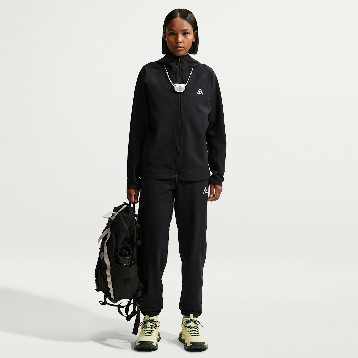 Женская куртка для походов Nike ACG Cloud Trekker на молнии, цвет: Чёрный / Снежный белый — фото 4