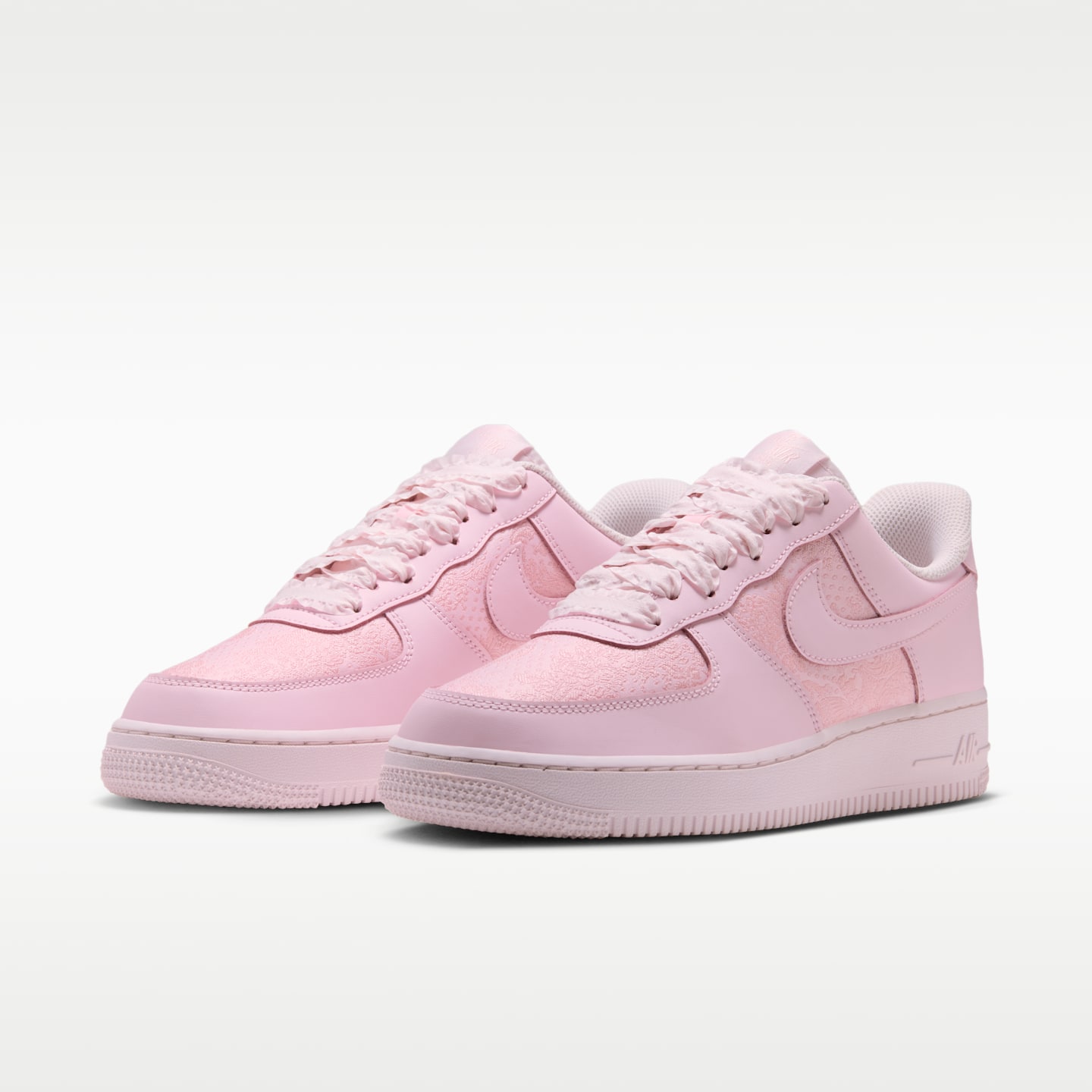 Женские кроссовки Nike Air Force 1 '07 Suede, цвет: Розовый / Снежный белый — фото 5