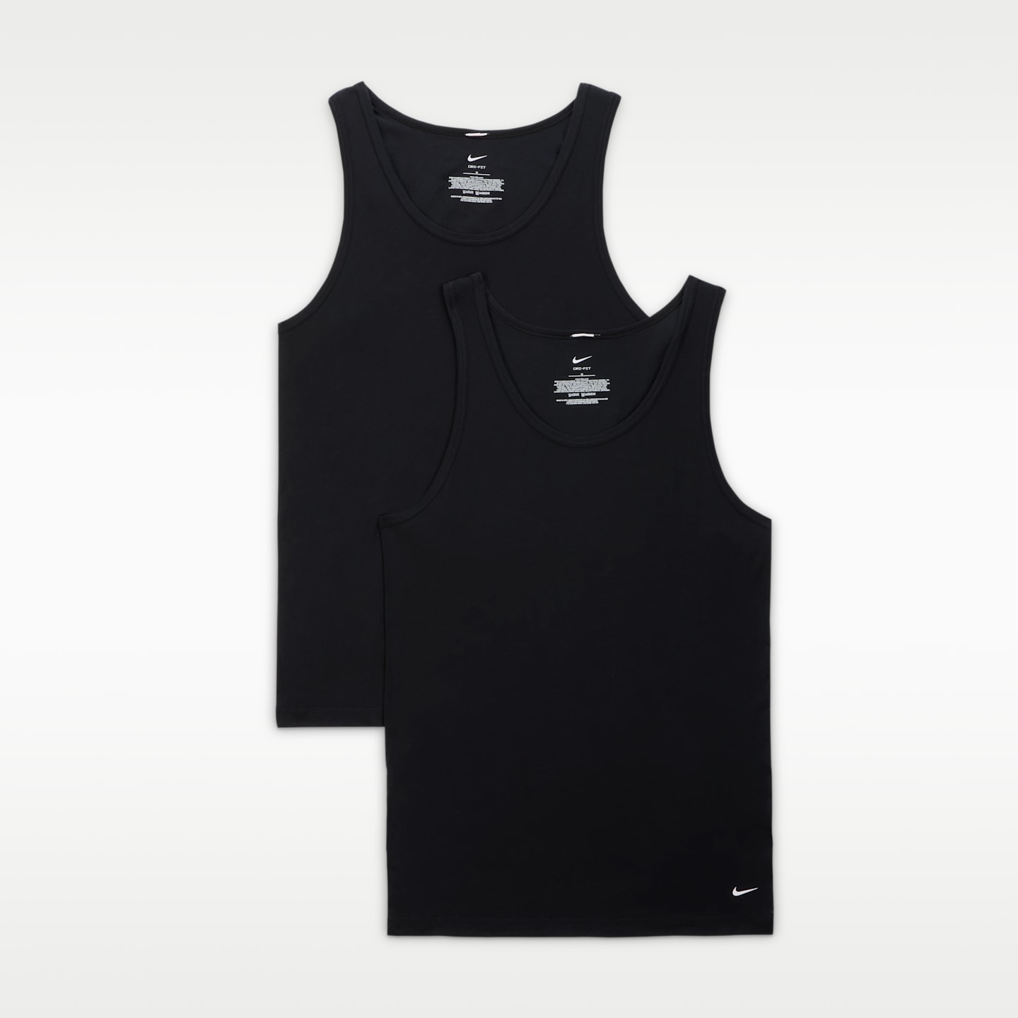 Мужская майка Nike Essential Stretch Cotton Dri-FIT, цвет: Чёрный — фото 6