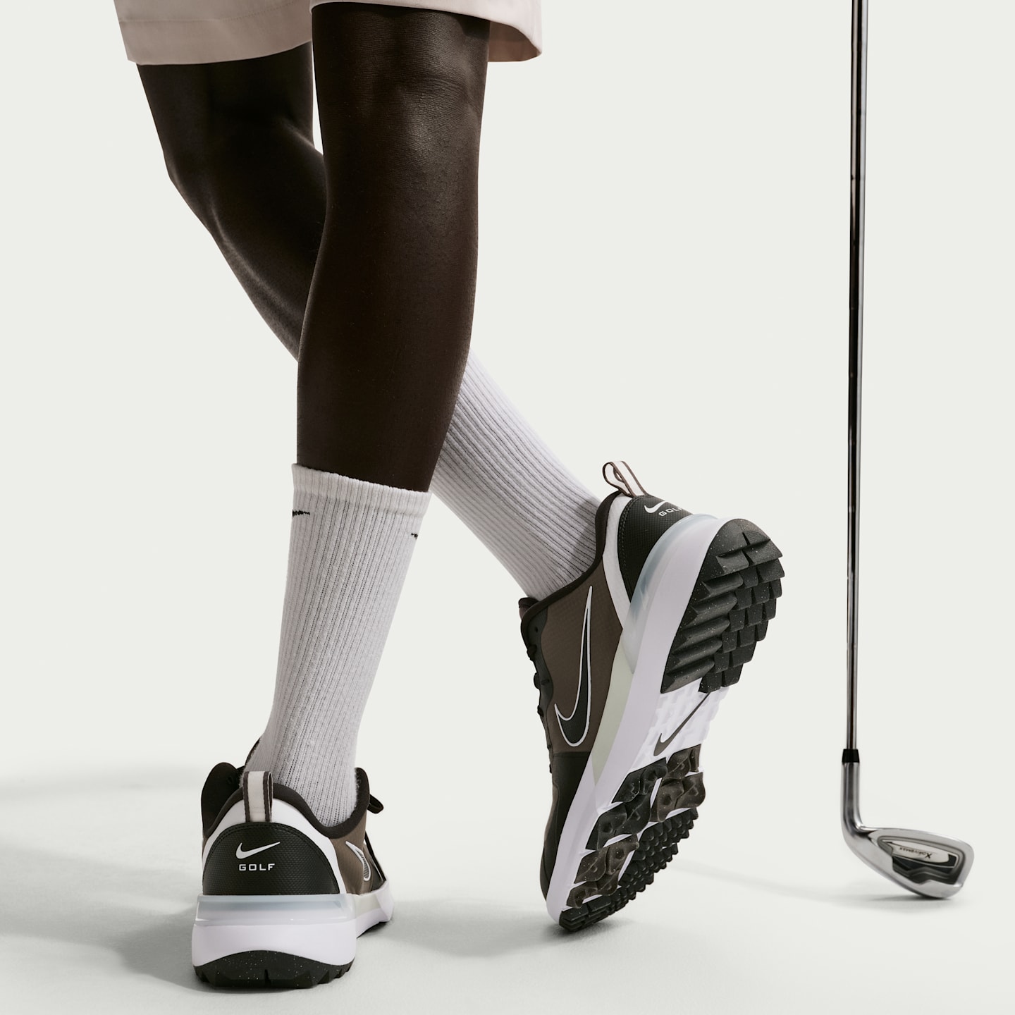 Мужские кроссовки Nike Tempo G Golf Shoes (Wide), цвет: Средний пепельный / Чёрный — фото 9