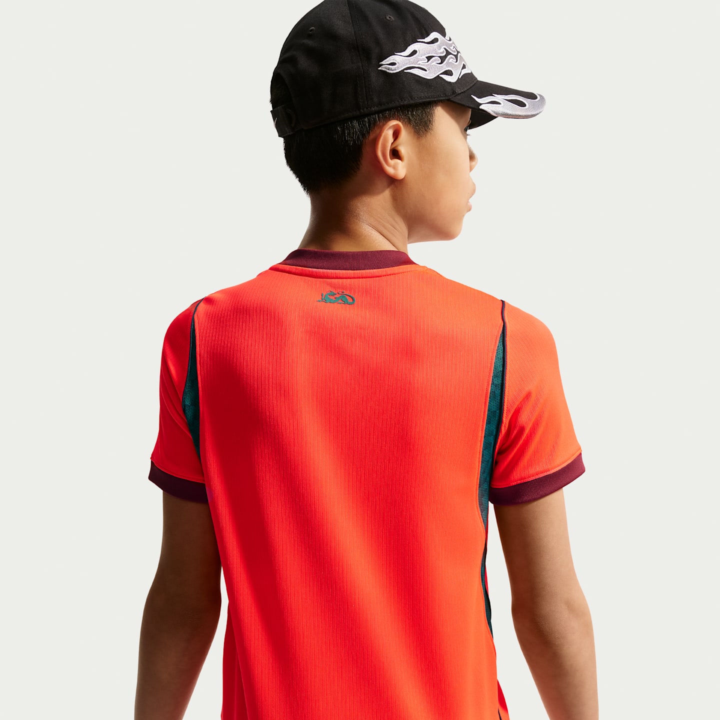 Детский топ Nike China 2026 Stadium Home Dri-FIT Soccer Replica Jersey, цвет: Яркий малиновый / Красный — фото 5