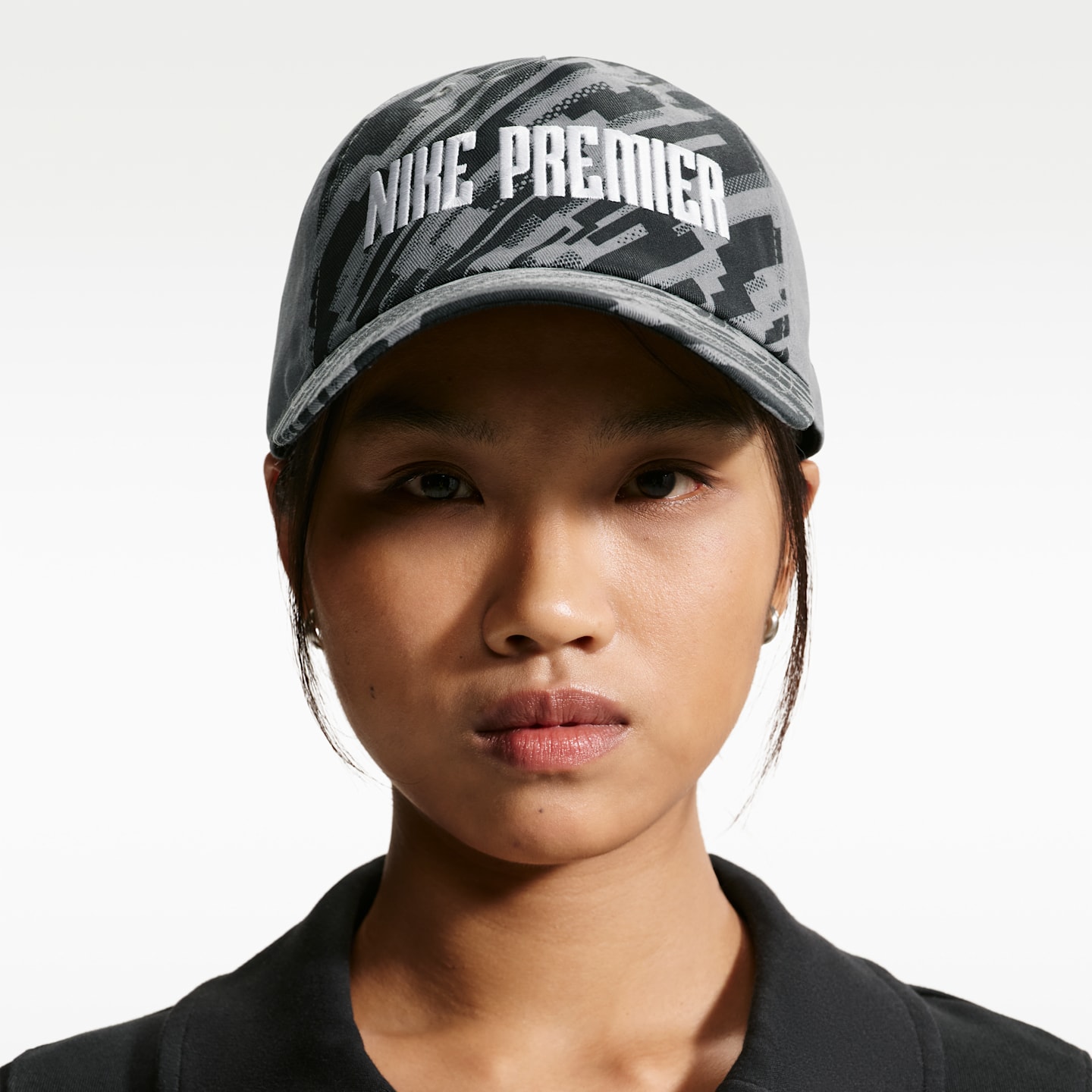 Футбольная кепка Nike Club Premier неструктурированная, цвет: Холодный серый / Чёрный — фото 3