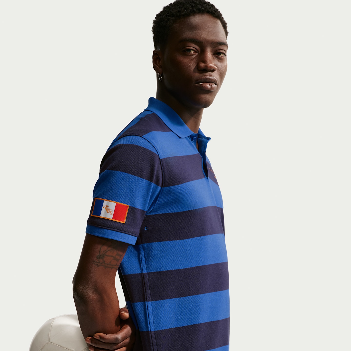 Мужские поло FFF The Nike Polo Dri-FIT Soccer Polo, цвет: Королевский синий / Медный — фото 3
