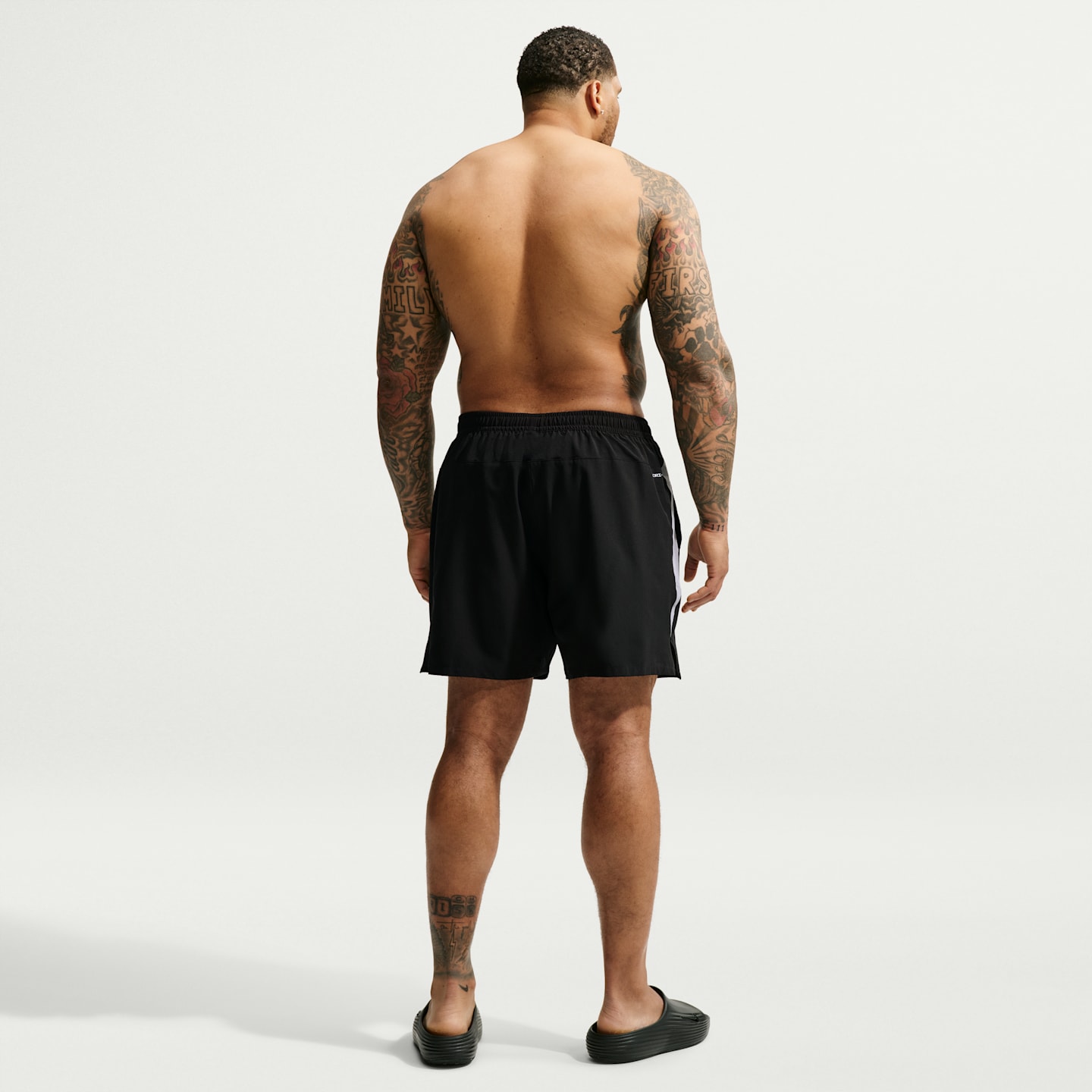 Мужские плавательные шорты Nike Swim Contend Essential, 7", большие размеры, цвет: Чёрный — фото 5