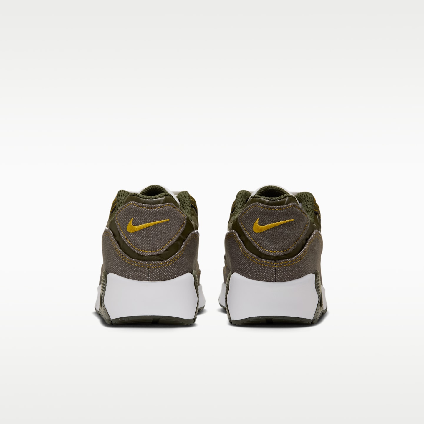 Детские кроссовки Nike Air Max 90, цвет: Хаки / Жёлтый — фото 6