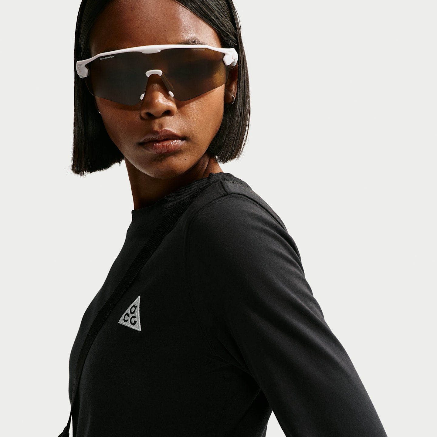 Женский топ Nike ACG Dri-FIT Long-Sleeve Top, цвет: Чёрный / Снежный белый — фото 3