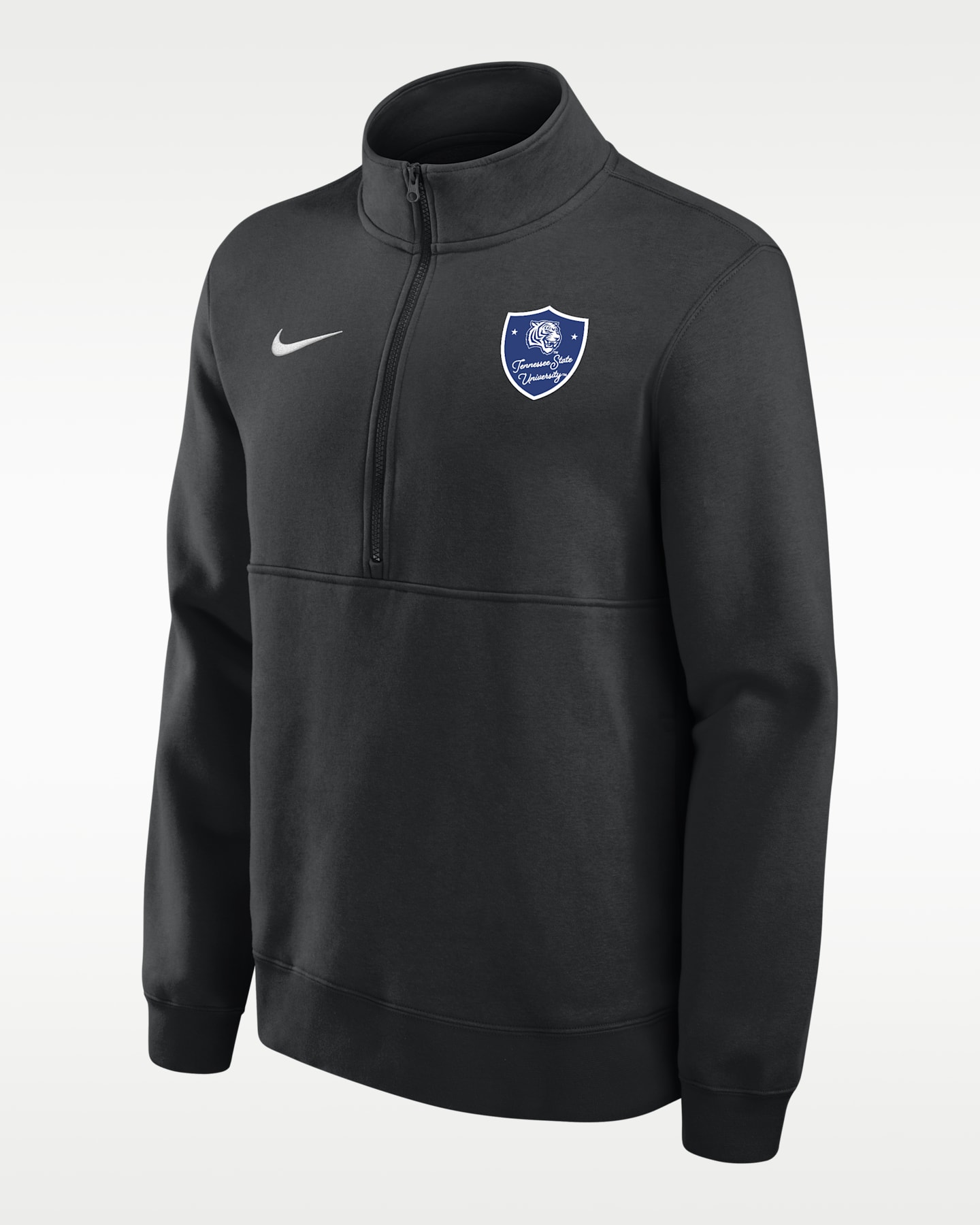 Мужской топ на молнии 1/4 Nike College Tennessee State University Club Fleece, цвет: Чёрный — фото 2
