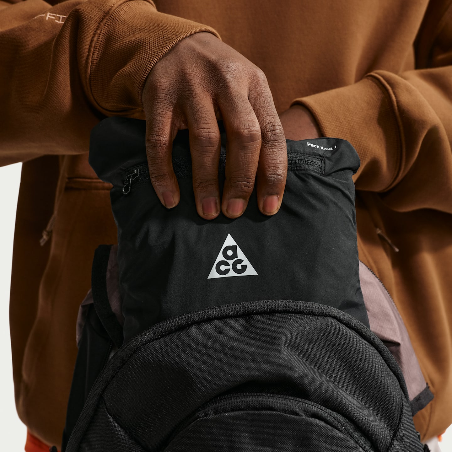 Женские дождевые брюки Nike ACG Morpho Storm-FIT ADV, цвет: Чёрный / Снежный белый — фото 9