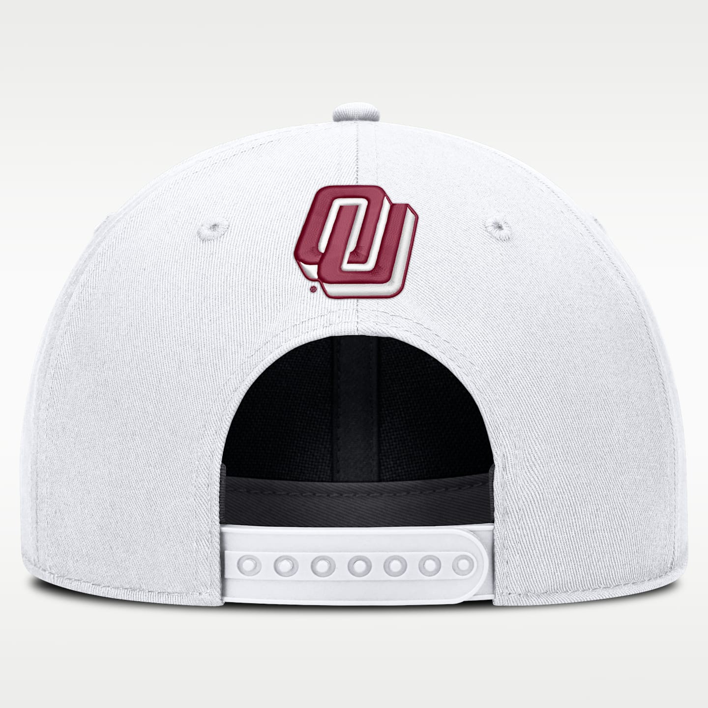 Мужская бейсболка Nike Oklahoma Legacy Letter & Location Rise Dri-FIT регулируемая, цвет: Белый / Малиновый — фото 2