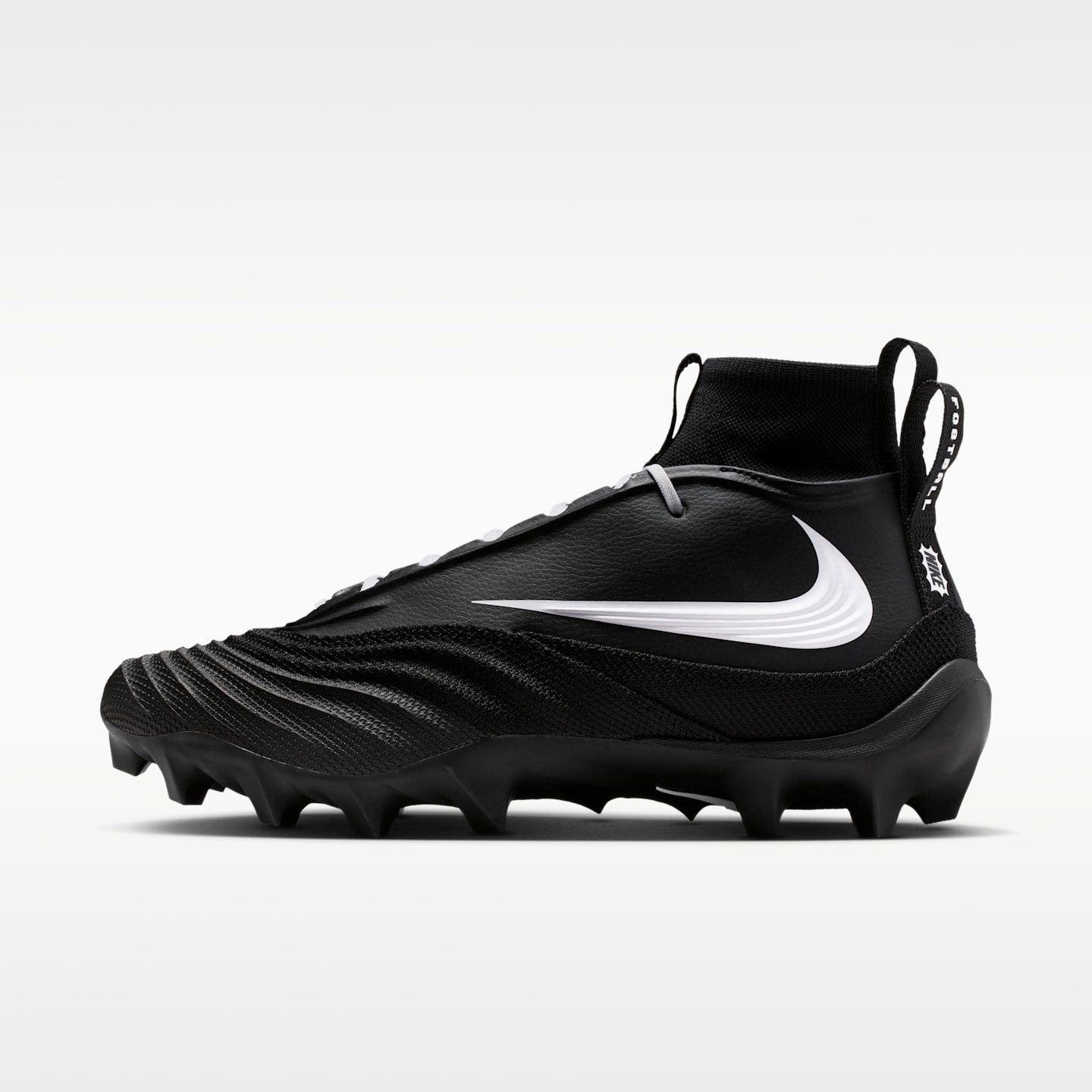 Мужские бутсы Nike Alpha Menace 5 Pro Football Cleats, цвет: Чёрный / Белый — фото 1