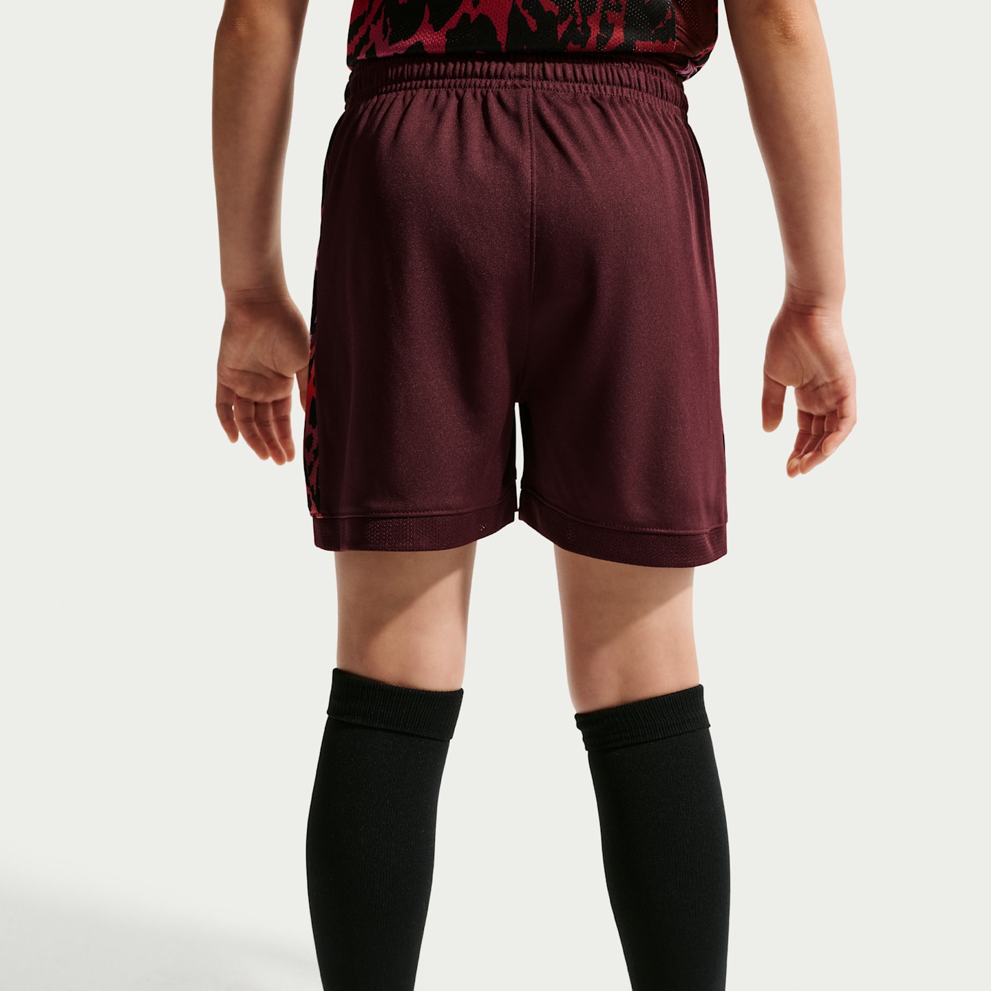 Детские футбольные шорты Nike United Academy Dri-FIT для девочек, 4, цвет: Бордовый / Разноцветный — фото 3