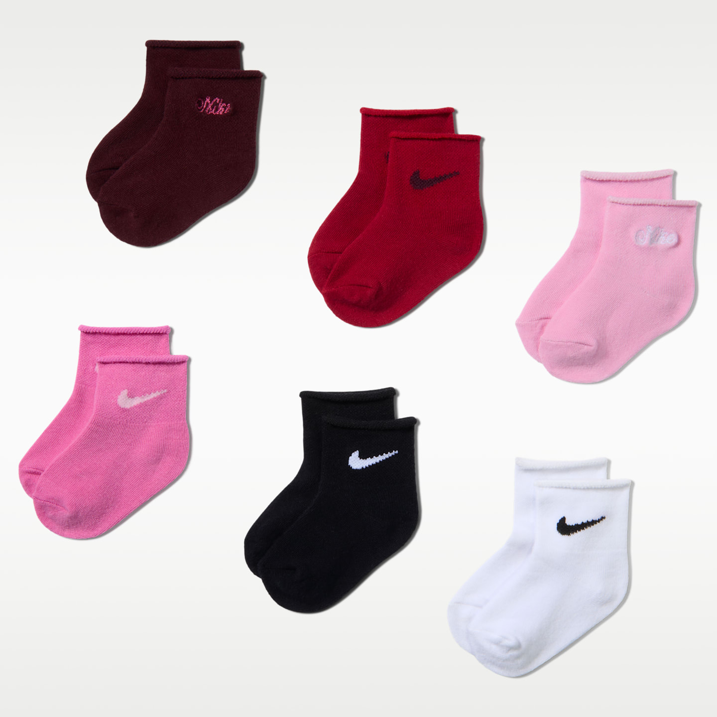 Носки Welt для детей, 6 шт. — Nike, цвет: Розовый — фото 1